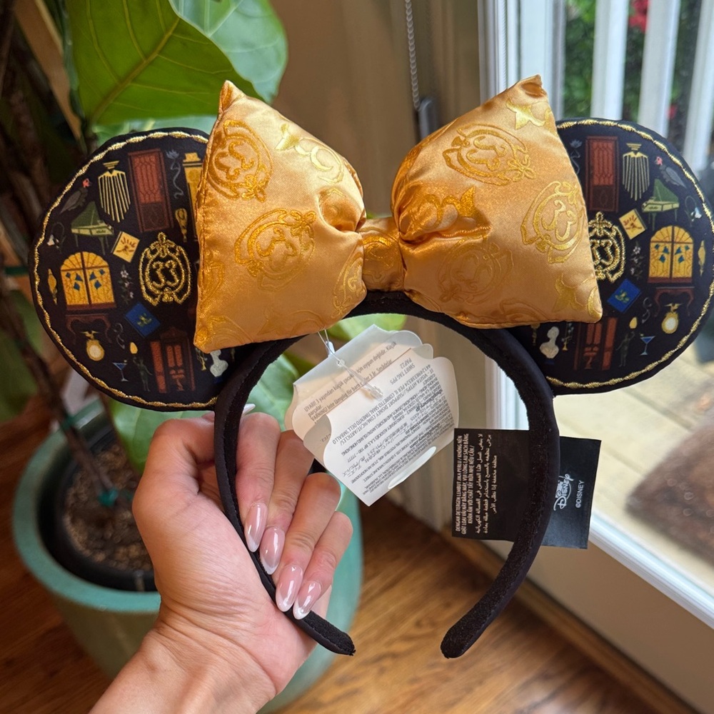 Disney Club 33 Gold and Black Bow Headband